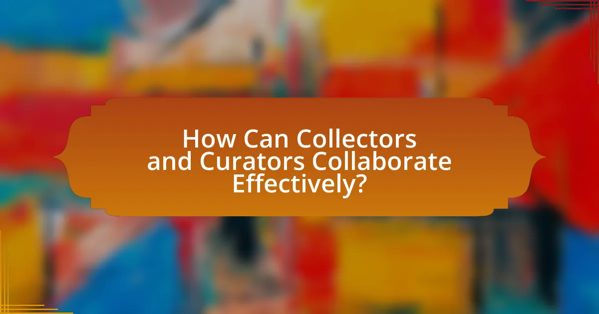 How Can Collectors and Curators Collaborate Effectively?