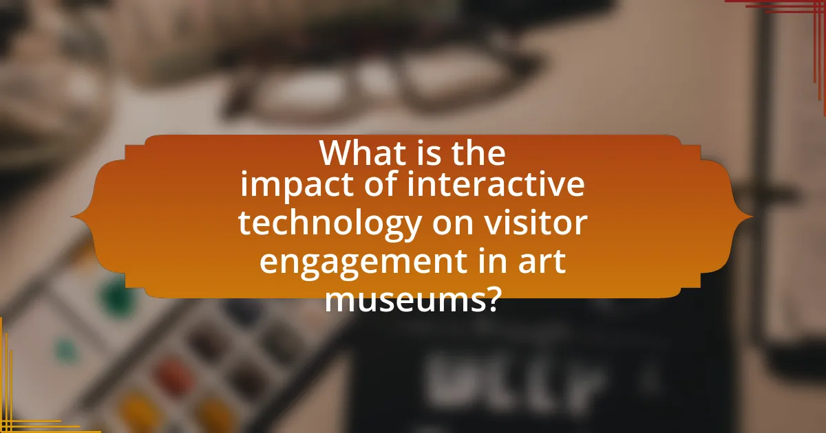 What is the impact of interactive technology on visitor engagement in art museums?